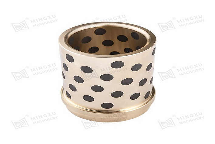 How does the geometry of a self-lubricating bushing affect its performance in different types of mechanical systems?